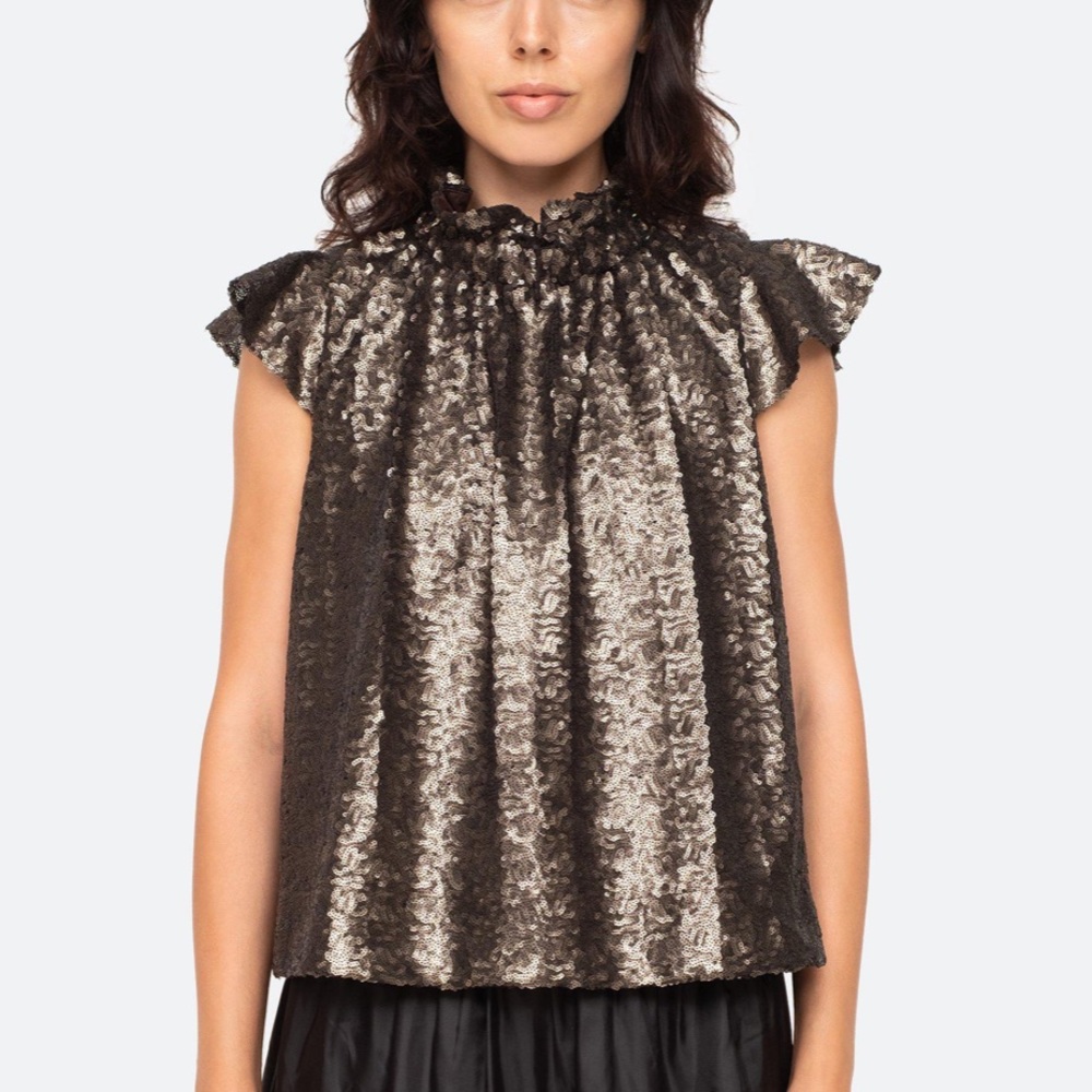Sea New York Rachelle Tank - bronze Sequins